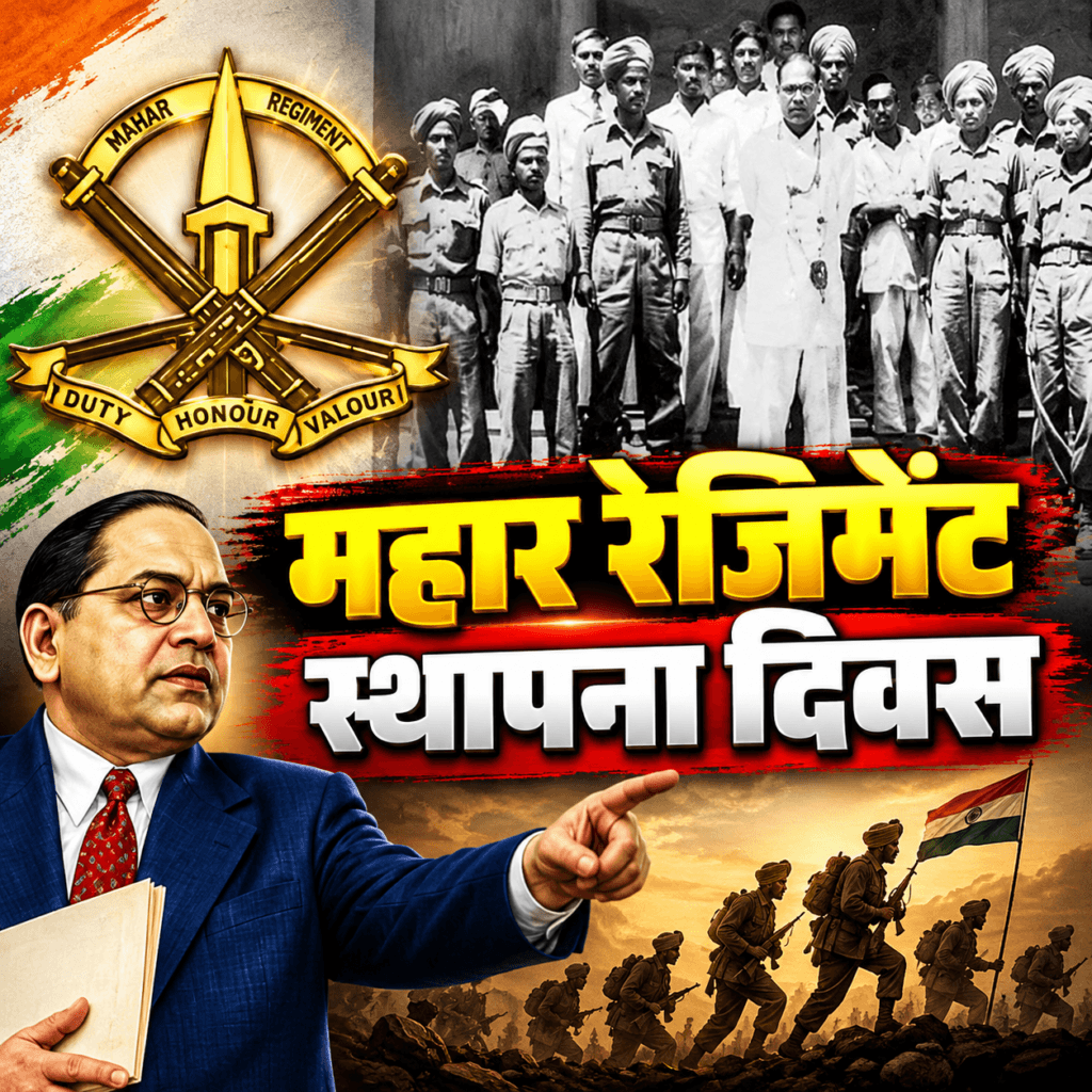 महार रेजिमेंट स्थापना दिवस 2026 – 1 ऑक्टोबर 1941 रोजी बेळगाव येथे झालेली स्थापना आणि डॉ. बाबासाहेब आंबेडकरांची भूमिका